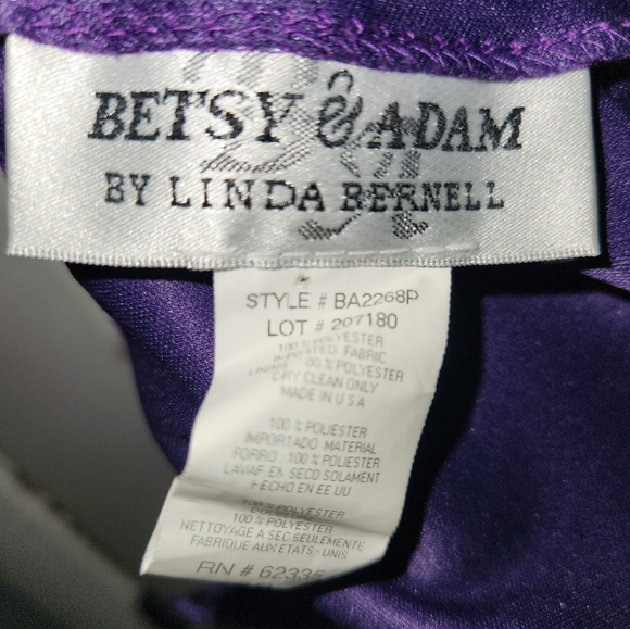 Beautiful Betsy & Adam Purple Dress - Picture 4 of 5